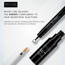 Two black bottles of Revision Skincare Injection Perfection Regimen are shown next to a syringe, highlighting this anti-aging serum as the ideal complement to neurotoxin injections for enhanced skin firmness and optimized results.