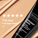 Revision Skincare Intellishade® Original 1.7 oz anti-aging tinted moisturizer shown on beige, with five stars and the quote: “The best I’ve ever used.” – AC. Highlights broad-spectrum SPF 45 and sheer mineral tint benefits.