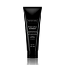 A 3 oz (85 g) black tube of Revision Skincare Triple-Action Exfoliator with white text; the label notes physical and chemical exfoliants plus pomegranate enzymes for smoother, radiant skin.