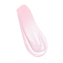 A swipe of light pink gel from Revision Skincare’s Tinted YouthFull Lip Replenisher® is displayed on a white background, showcasing a hydrating lip treatment that uses pH-reactive technology for a custom tint.