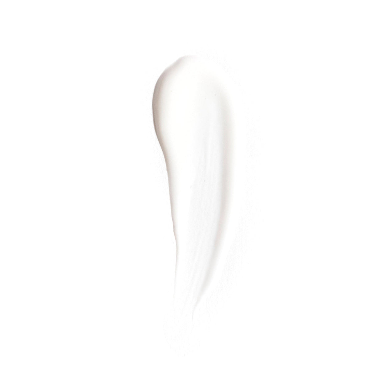 A smooth, white creamy smear resembling the texture of Revision Skincare’s C+ Correcting Complex 30%®, a skincare product infused with Vitamin C for skin brightening, displayed on a white background.