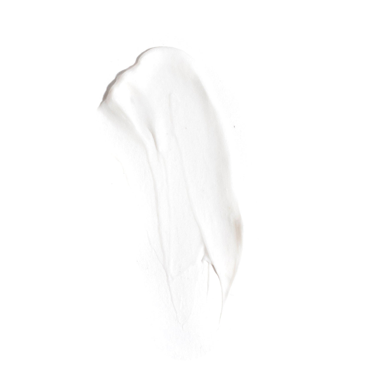 A smear of creamy white lotion on a plain background highlights the smooth texture of Revision Skincare D·E·J Face Cream®, ideal for visually representing its skin-renewing, texture-improving benefits.
