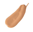 A smooth, elongated swatch of Intellishade® TruPhysical by Revision Skincare—a beige liquid foundation enriched with anti-aging moisturizer—shown on a white background.