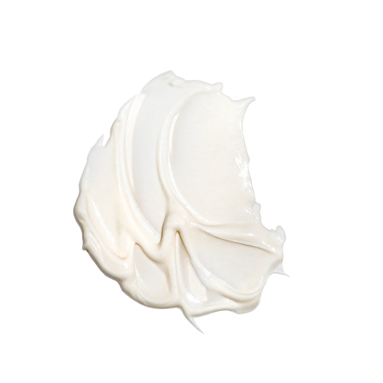 A smear of Revision Skincare C+ Brightening Eye Complex™ 0.5 oz with smooth, textured swirls is spread on a white background—ideal for targeting dark circles and under-eye puffiness.
