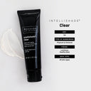 Intellishade Clear sunscreen tube with product details on a white background