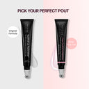 Two black tubes of Revision Skincare Tinted YouthFull Lip Replenisher® are shown: Original Formula and Sheer Pink Tint, which features a pH-reactive tint for your perfect pout. Above, text reads “Pick Your Perfect Pout.”.