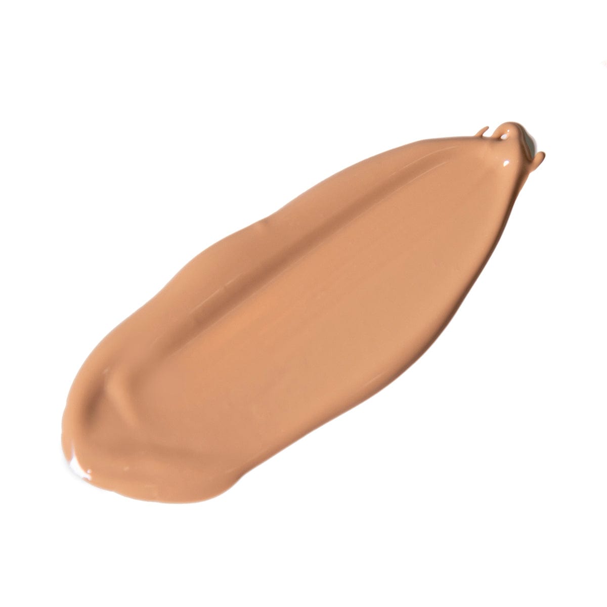 A smooth swipe of Revision Skincare Intellishade® Matte, an anti-aging tinted moisturizer with broad-spectrum SPF 45 and a matte finish, glides across a white background.
